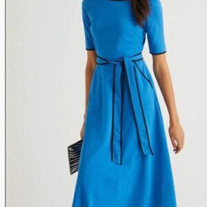 Ruby Ponte Midi Dress in Bold Blue - size 10P